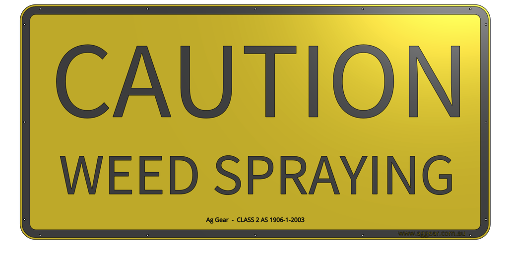 Caution Weed Spraying Sign 1200 x 600 Double Sided