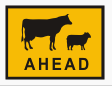 Sign &quot;STOCK AHEAD&quot; Flat, Single Side