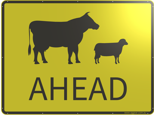 Stock Ahead Sign 1200 x 900 Single Sided